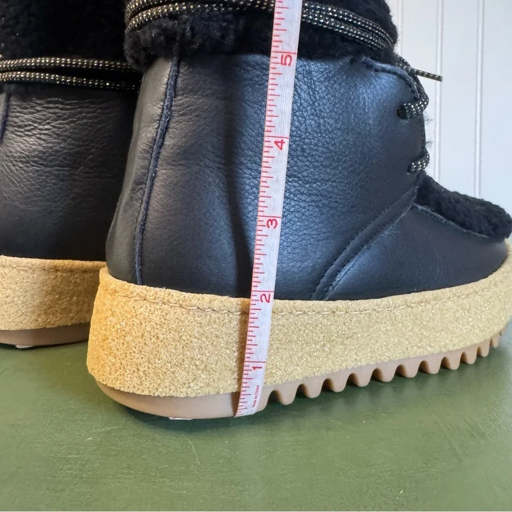 NWT Montelliana 1965 SONIA Shearling Lined & Trimmed Leather Boots *Italy*